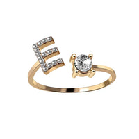AURA Adjustable Initial Diamond Ring