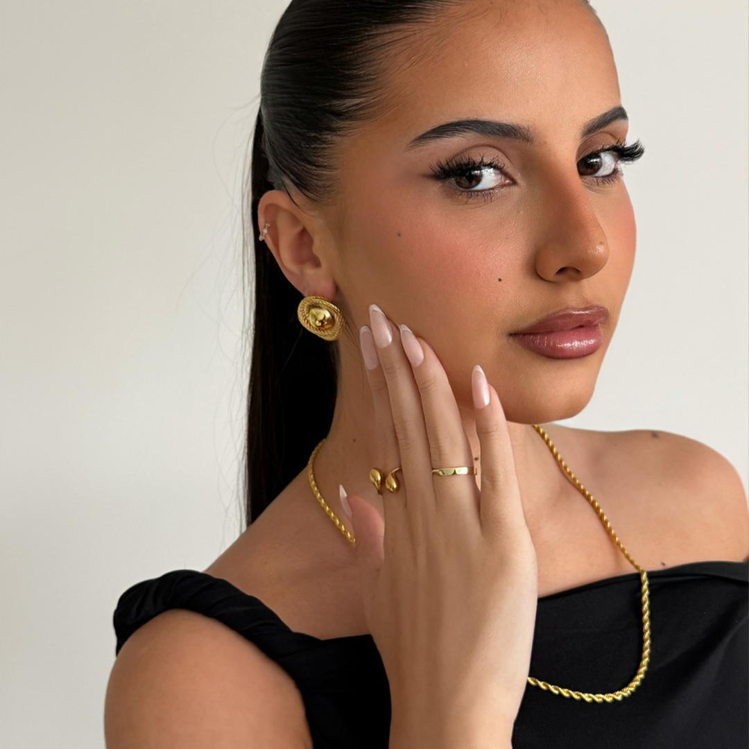 Twisted Disc Earrings