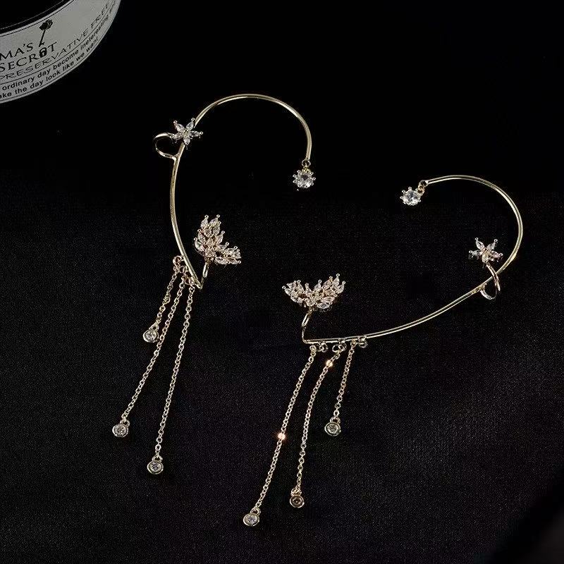 Aurora Butterfly Tassel Earrings