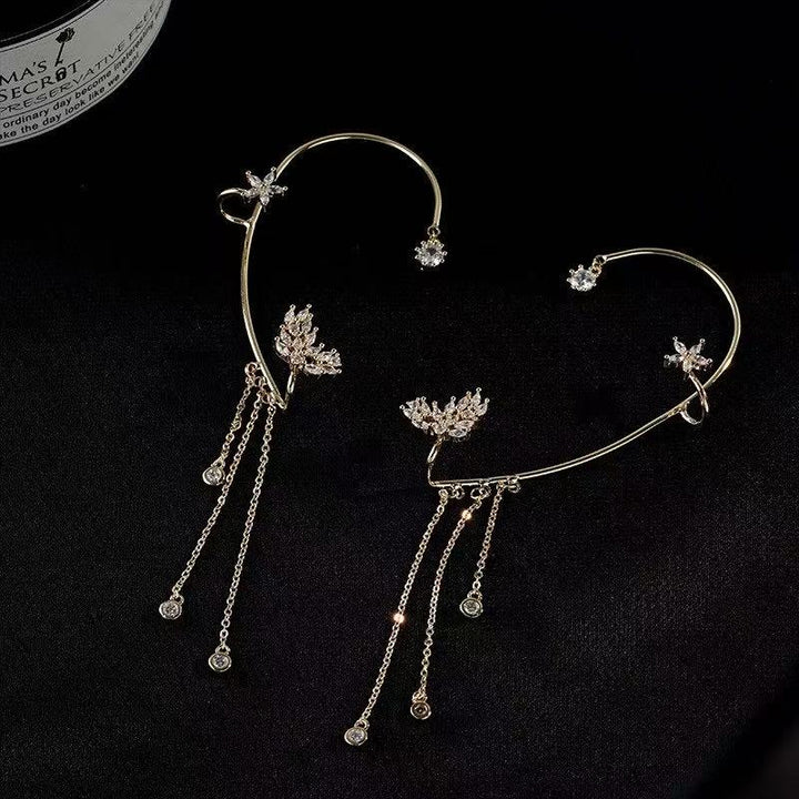 Aurora Butterfly Tassel Earrings