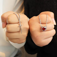 Heart & Sword Necklace – Love Meets Strength