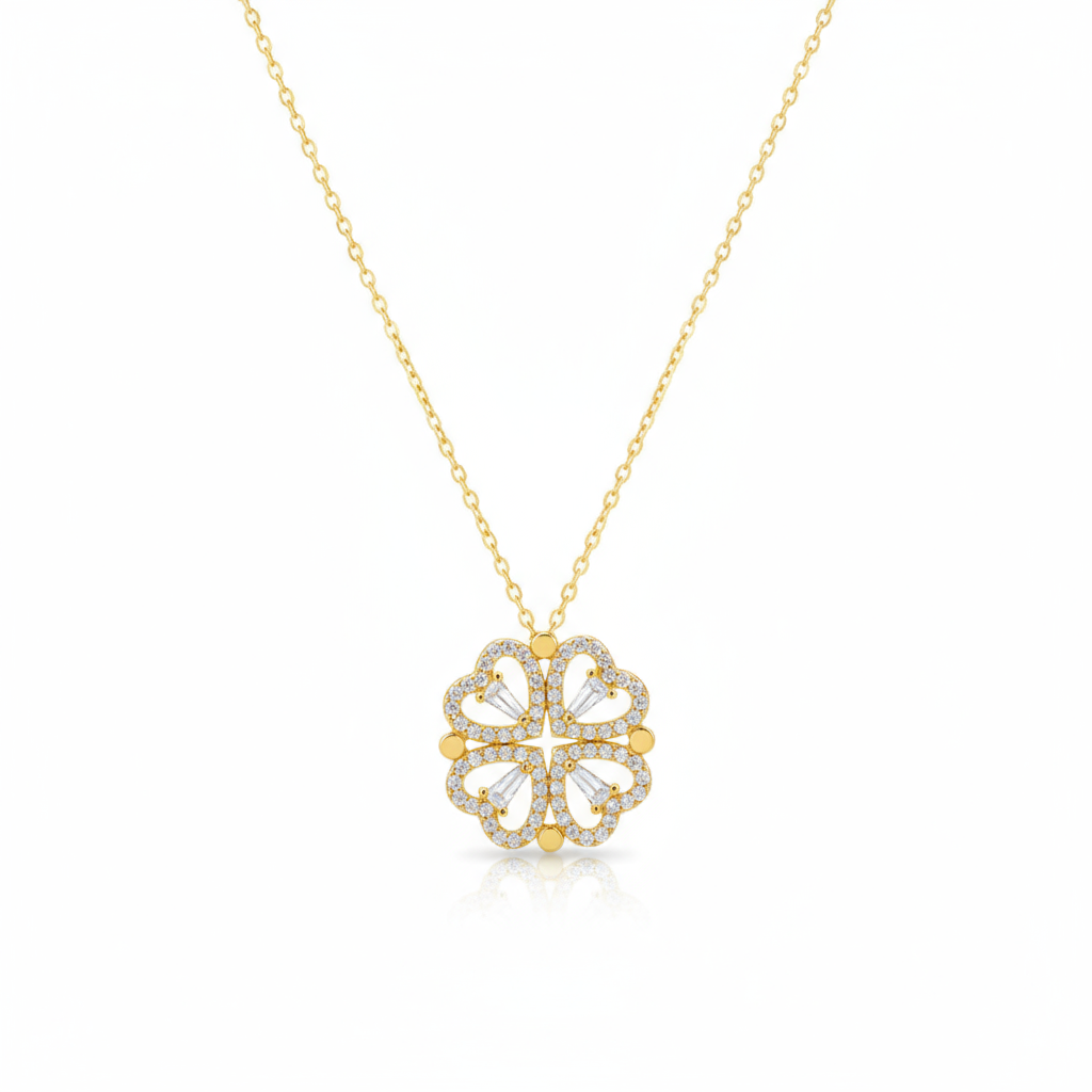 Four-leaf Clovers Pendant Necklace
