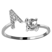 AURA Adjustable Initial Diamond Ring