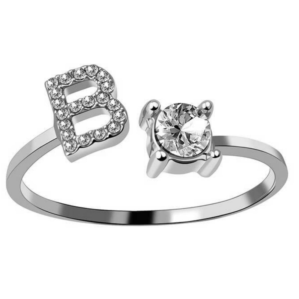 AURA Adjustable Initial Diamond Ring