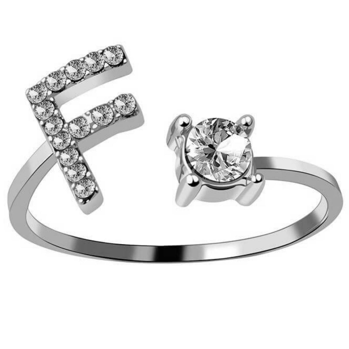 AURA Adjustable Initial Diamond Ring