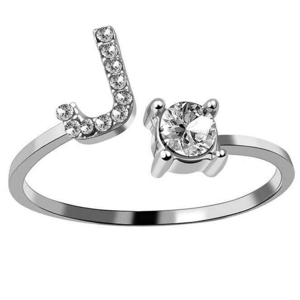 AURA Adjustable Initial Diamond Ring