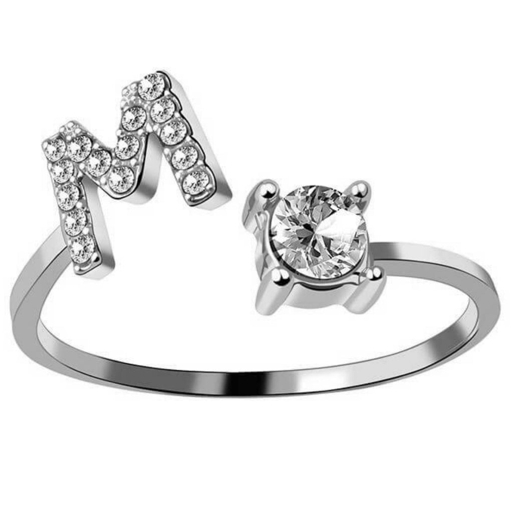 AURA Adjustable Initial Diamond Ring