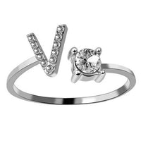 AURA Adjustable Initial Diamond Ring