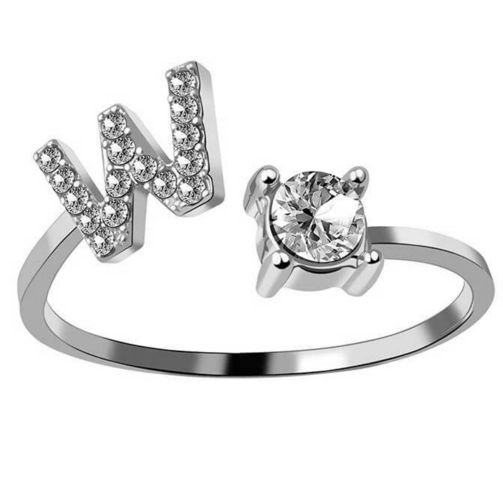 AURA Adjustable Initial Diamond Ring