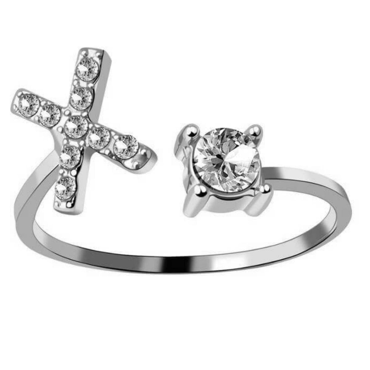 AURA Adjustable Initial Diamond Ring