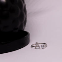 AURA Adjustable Initial Diamond Ring