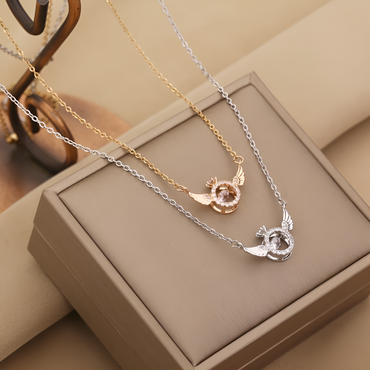 Celeste Angel Wings Necklace
