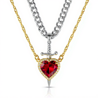 Heart & Sword Necklace – Love Meets Strength