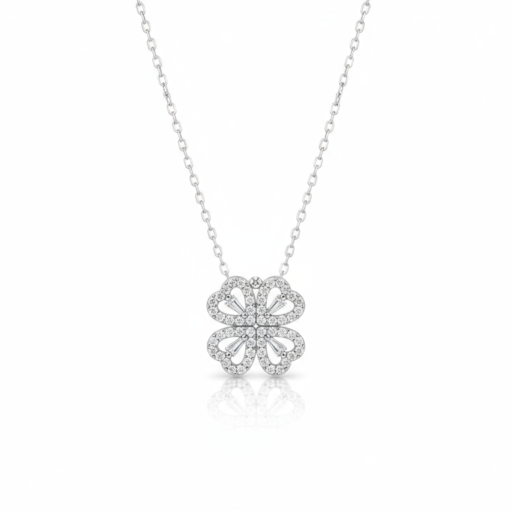 Four-leaf Clovers Pendant Necklace