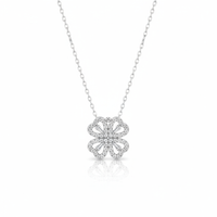 Four-leaf Clovers Pendant Necklace