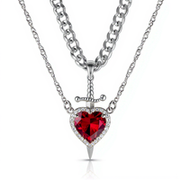 Heart & Sword Necklace – Love Meets Strength
