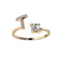 AURA Adjustable Initial Diamond Ring