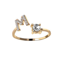 AURA Adjustable Initial Diamond Ring