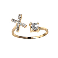 AURA Adjustable Initial Diamond Ring