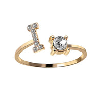 AURA Adjustable Initial Diamond Ring